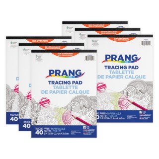 Prang® Tracing Paper Pad, Translucent, 9" x 12", 40 Sheets, Pack of 6