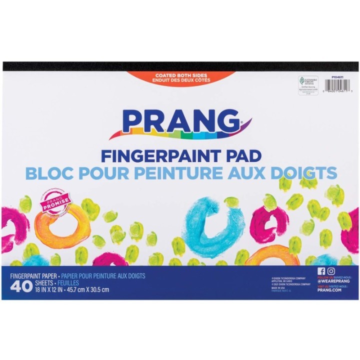 Prang® Painting Paper Pad, White, 18" x 12", 40 Sheets