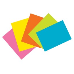 Pacon® Index Cards, 5 Super Bright Assorted Colors, Unruled, 4" x 6", 100 Cards