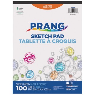 Prang® Sketch Pad, 9" x 12", 100 Sheets