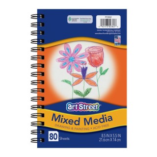 Prang® Mixed Media Journal, Heavyweight, 8-1/2" x 5-1/2", 80 Sheets