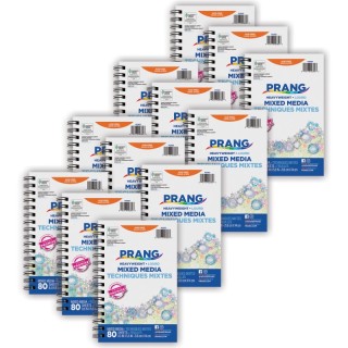 Prang® Mixed Media Journal, Heavyweight, 8-1/2" x 5-1/2", 80 Sheets, Pack of 12