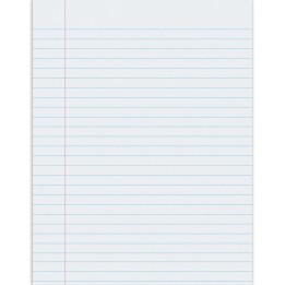 Pacon® Composition Paper, White, Red Margin, 3/8" Ruled, 8-1/2" x 11", 500 Sheets