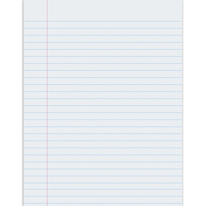 Pacon® Composition Paper, White, Red Margin, 3/8" Ruled, 8-1/2" x 11", 500 Sheets