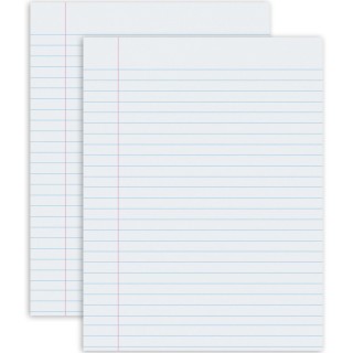 Pacon® Composition Paper, White, Red Margin, .375" Ruled, 8-1/2" x 11", 500 Sheets Per Pack, 2 Packs