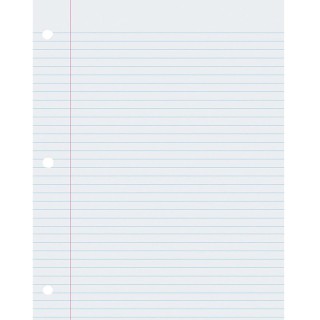 Pacon® Composition Paper, White, Red Margin, 9/32" Ruled, 8 1/2" x 11", 500 Sheets Per Pack, 2 Packs