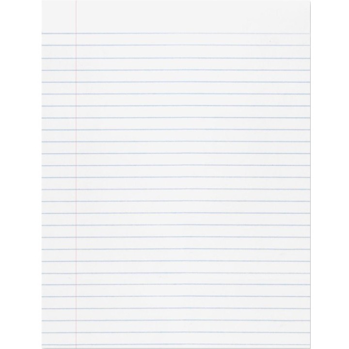 Pacon® Composition Paper, White, Red Margin, 3/8" Ruled 8" x 10-1/2", 500 Sheets