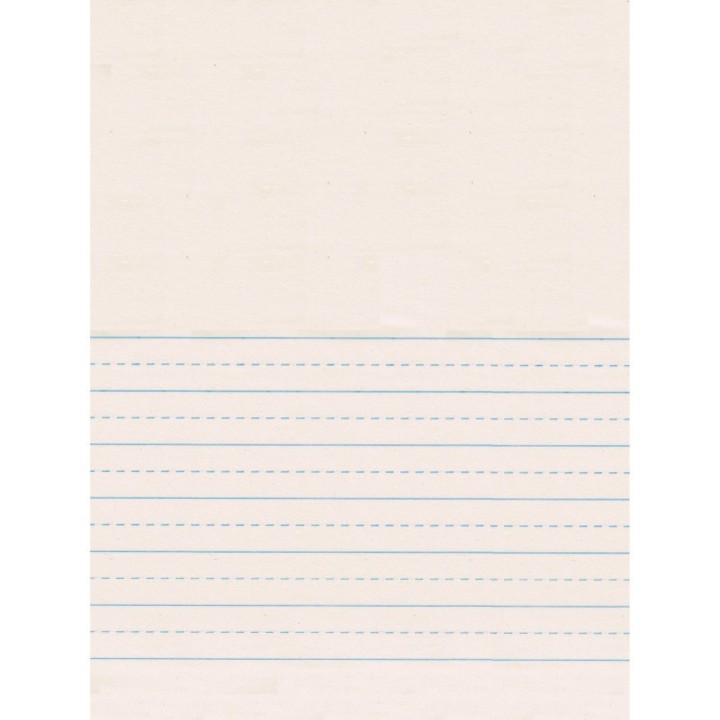 Pacon® Newsprint Handwriting Paper, Picture Story, 7/8" x 7/16" Ruled Short, 9" x 12", 500 Sheets