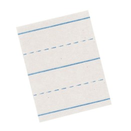 Pacon® Newsprint Handwriting Paper, Picture Story, 7/8" x 7/16" Ruled Long, 18" x 12", 500 Sheets