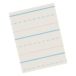Pacon® Newsprint Handwriting Paper, Skip-A-Line, Grade 1, 1/2" x 1/4" x 1/4" Ruled Long, 11" x 8-1/2", 500 Sheets