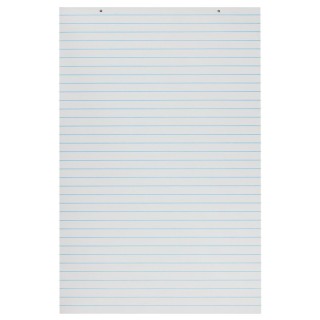 Pacon® Primary Chart Pad, White, 1" Ruled Short Way, 24" x 36", 100 Sheets