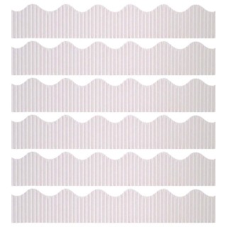 Bordette® Decorative Border, White, 2-1/4" x 50', 6 Rolls