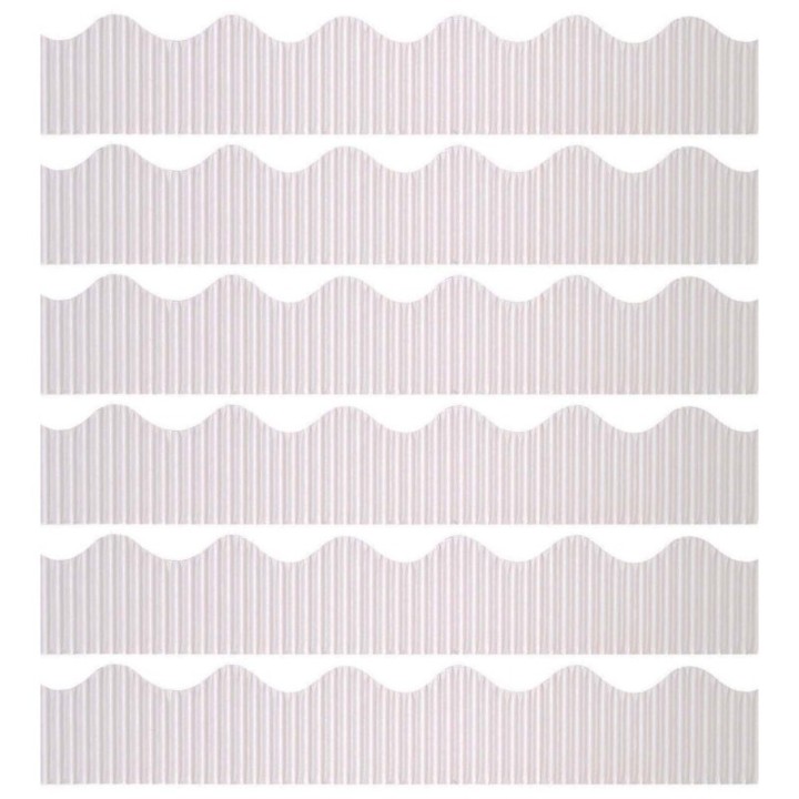 Bordette® Decorative Border, White, 2-1/4" x 50', 6 Rolls