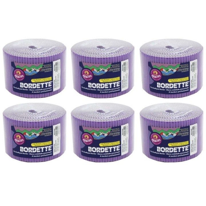 Bordette® Decorative Border, Deep Purple, 2-1/4" x 50', 6 Rolls