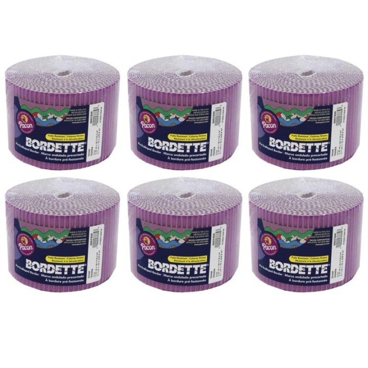 Bordette® Decorative Border, Violet, 2-1/4" x 50', 6 Rolls