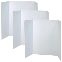 Pacon® Presentation Board, White, Single Wall, 48" x 36", Pack of 3