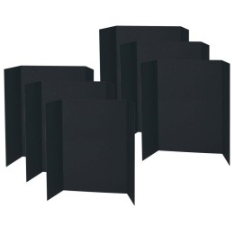 Pacon® Presentation Board, Black, Single Wall, 48" x 36", Pack of 6