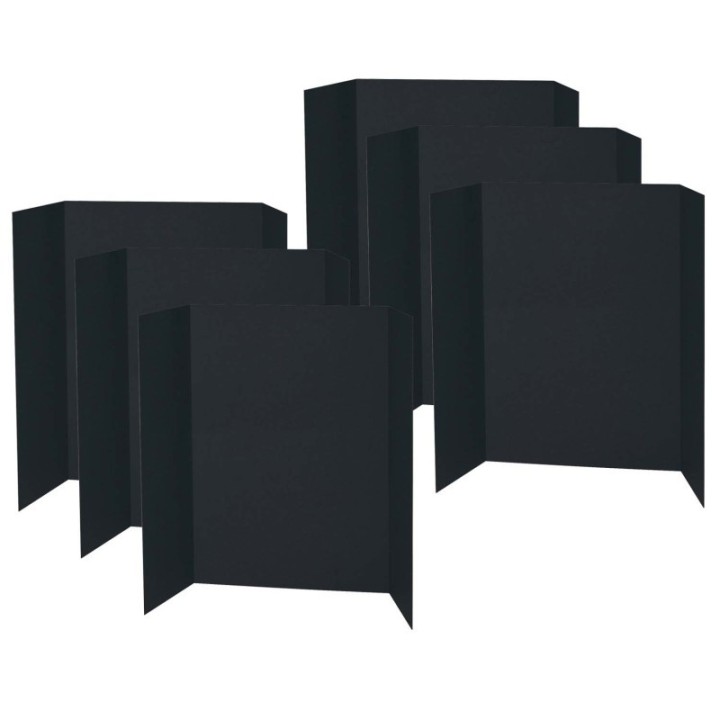 Pacon® Presentation Board, Black, Single Wall, 48" x 36", Pack of 6