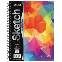 UCreate® Fashion Poly Sketch Book, 9" x 12", 75 Sheets, Kaleidoscope Design