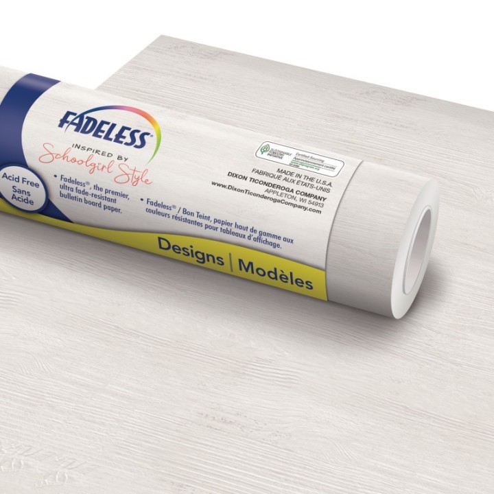 Fadeless® Schoolgirl Style™ Bulletin Board Paper, 48" x 50' Roll, Southern Belle Shiplap