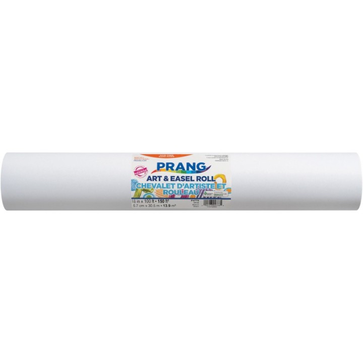 Prang® Art & Easel Roll, White, White, 18" x 100', 1 Roll