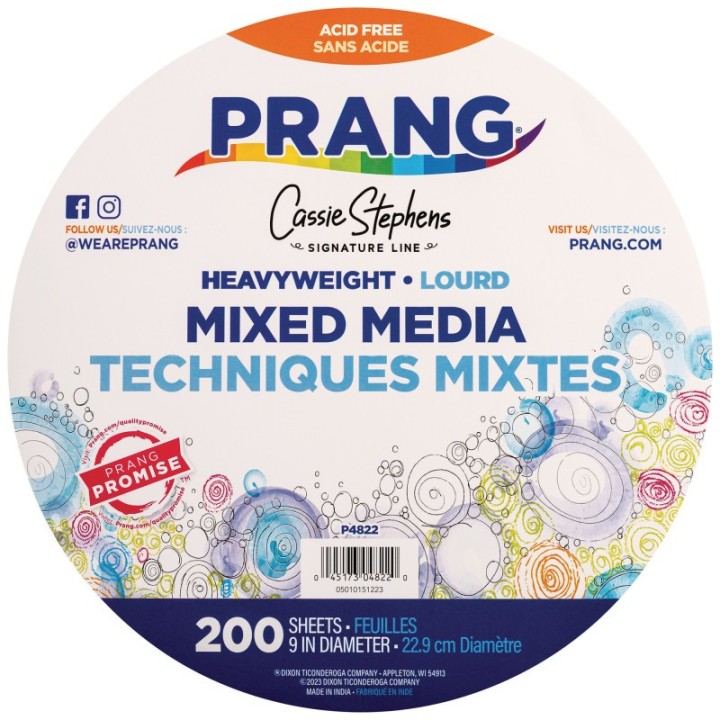 Prang® Heavyweight Mixed Media Paper Circles, 9", 200 Sheets