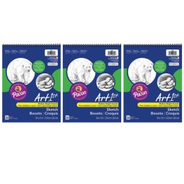 UCreate® Sketch Book, Standard Weight, 9" x 12", 30 Sheets Per Book, 3 Books