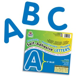 Pacon® Self-Adhesive Letters, Blue, Puffy Font, 4", 78 Characters