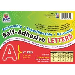 Pacon® Self-Adhesive Letters, Red, Puffy Font, 2", 159 Characters