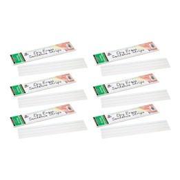 Pacon® Dry Erase Sentence Strips, White, 1-1/2" X 3/4" Ruled, 3" x 12", 30 Per Pack, 6 Packs