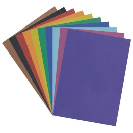 Pacon® 4-Ply Railroad Board, 10 Assorted Colors, 22" x 28", 50 Sheets