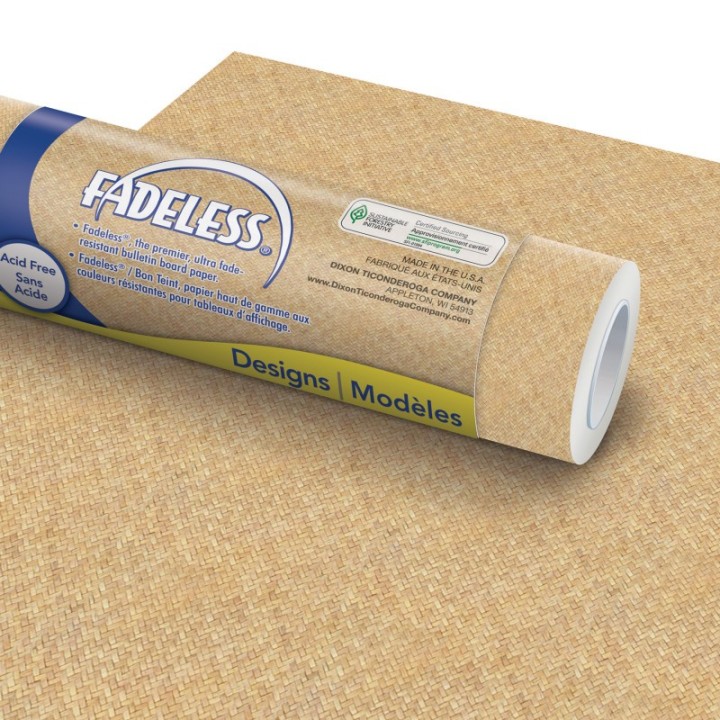 Fadeless® Design Roll, 48" x 12', Wicker, 4 Rolls