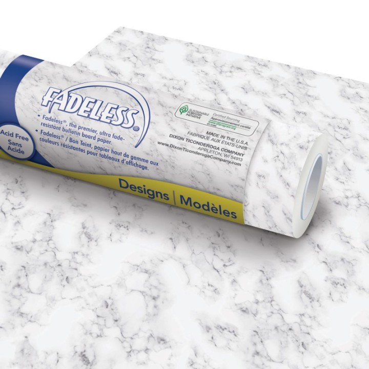 Fadeless® Design Roll, 48" x 12', Marble, 4 Rolls