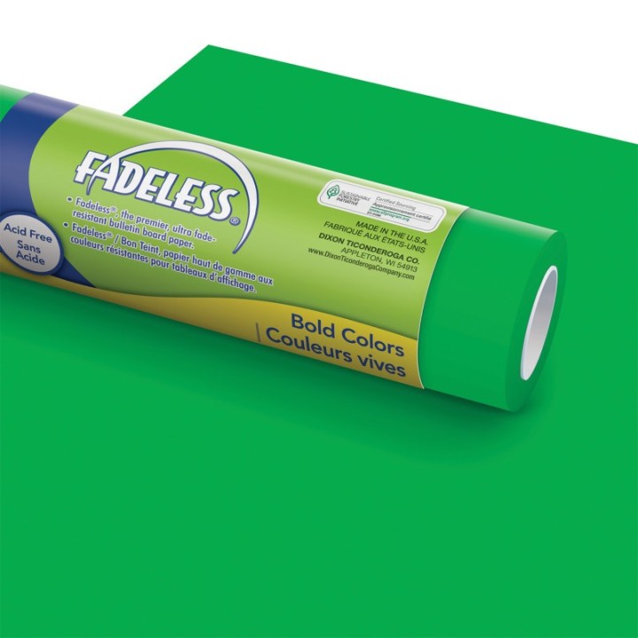 Fadeless® Bulletin Board Art Paper, Apple Green, 48" x 50', 1 Roll