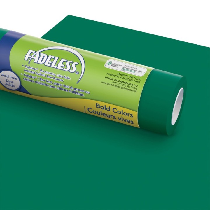 Fadeless® Bulletin Board Art Paper, Emerald, 48" x 50', 1 Roll