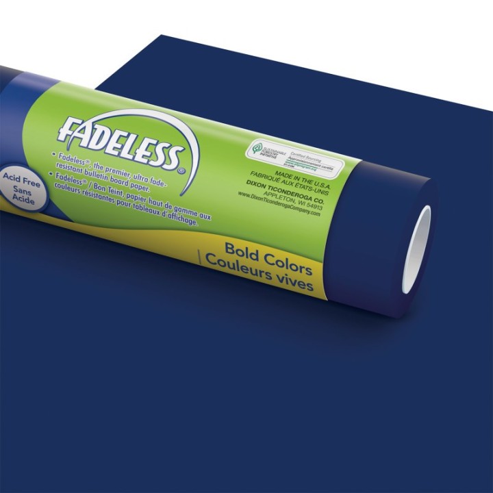 Fadeless® Bulletin Board Art Paper, Royal Blue, 48" x 50', 1 Roll