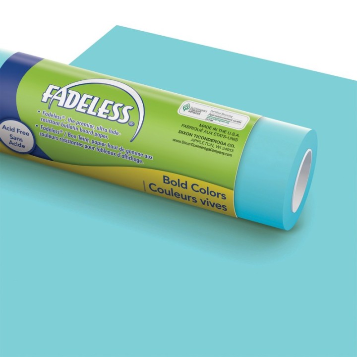 Fadeless® Bulletin Board Art Paper, Lite Blue, 48" x 50', 1 Roll