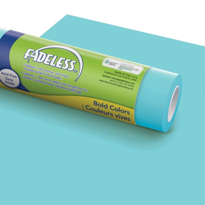 Fadeless® Bulletin Board Art Paper, Lite Blue, 24" x 60', 1 Roll