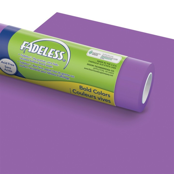Fadeless® Bulletin Board Art Paper, Violet, 48" x 50', 1 Roll