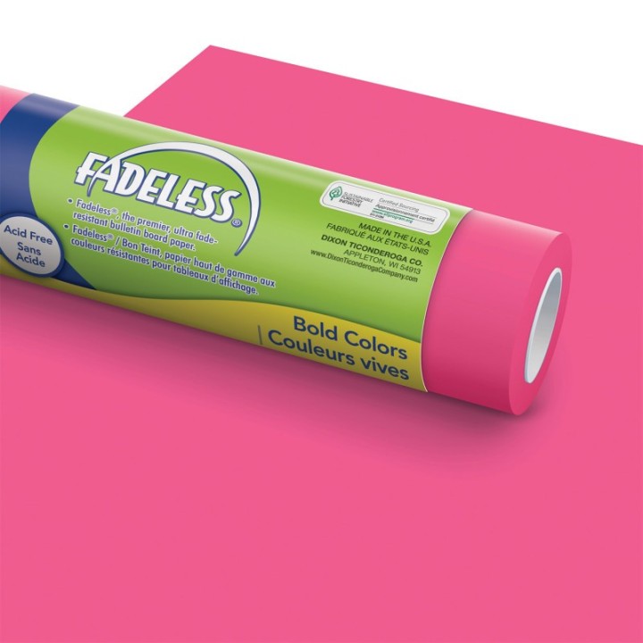 Fadeless® Bulletin Board Art Paper, Magenta, 48" x 50', 1 Roll