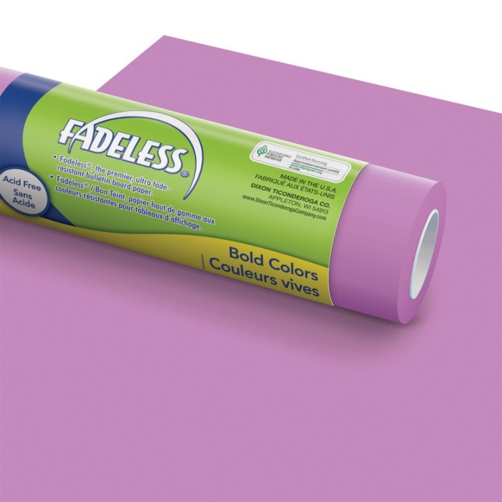 Fadeless® Bulletin Board Art Paper, Brite Purple, 48" x 50', 1 Roll
