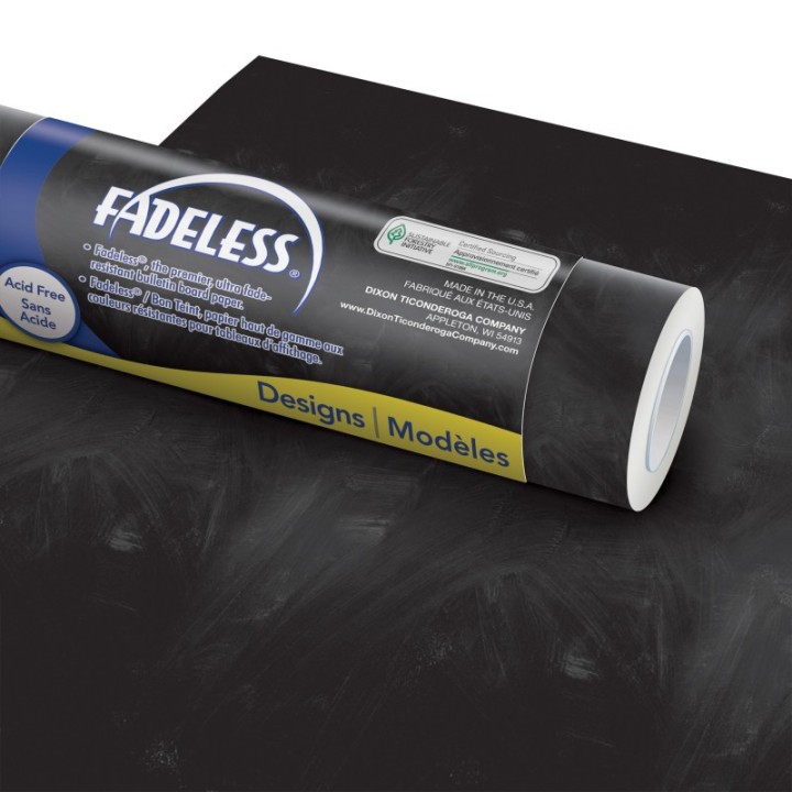 Fadeless® Bulletin Board Art Paper, Chalkboard, 48" x 50', 1 Roll
