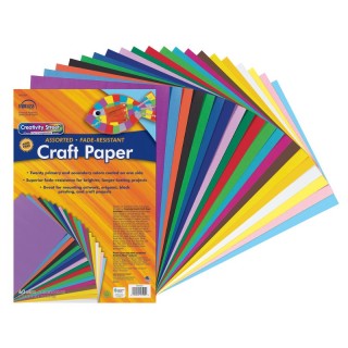 Creativity Street® Craft Paper, 20 Assorted Colors, 12" x 18", 60 Sheets