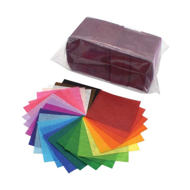 Spectra® Deluxe Bleeding Art Tissue Squares, 25 Assorted Colors, 1-1/2" x 1-1/2", 2500 Squares