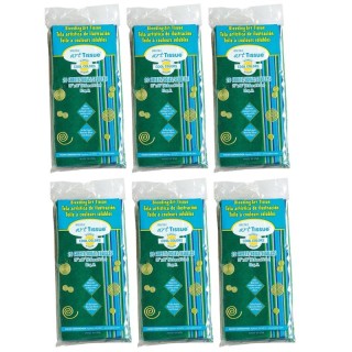 Spectra® Deluxe Bleeding Art Tissue, 10 Color Cool Assortment, 20" x 30", 20 Sheets Per Pack, 6 Packs