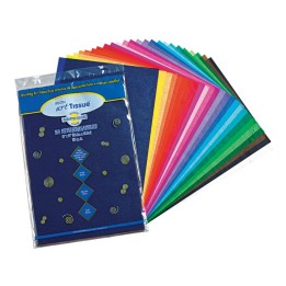 Spectra® Deluxe Bleeding Art Tissue, 25 Assorted Colors, 12" x 18", 100 Sheets
