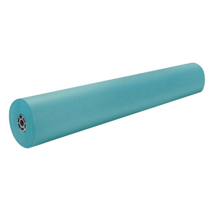 Rainbow® Colored Kraft Duo-Finish® Paper, Aqua, 36" x 1000', 1 Roll