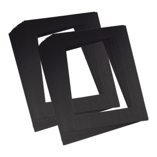 Pacon® Pre-Cut Mat Frames, 11.5" x 16.75" Frame, 8" x 10.75" Window, Black, 12 Per Pack, 2 Packs