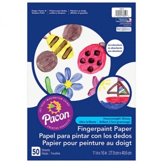 Prang® Fingerpaint Paper, White, 11" x 16", 50 Sheets