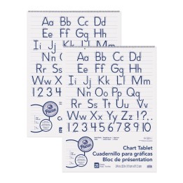 Pacon® Chart Tablet, Manuscript Cover, 1-1/2" Ruled, 24" x 32", 25 Sheets, Pack of 2